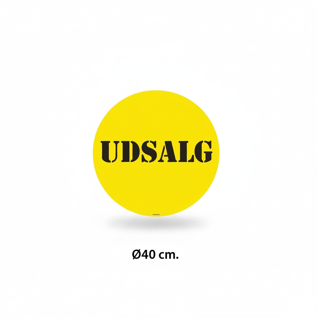 Plakat - UDSALG - Ø40 cm.