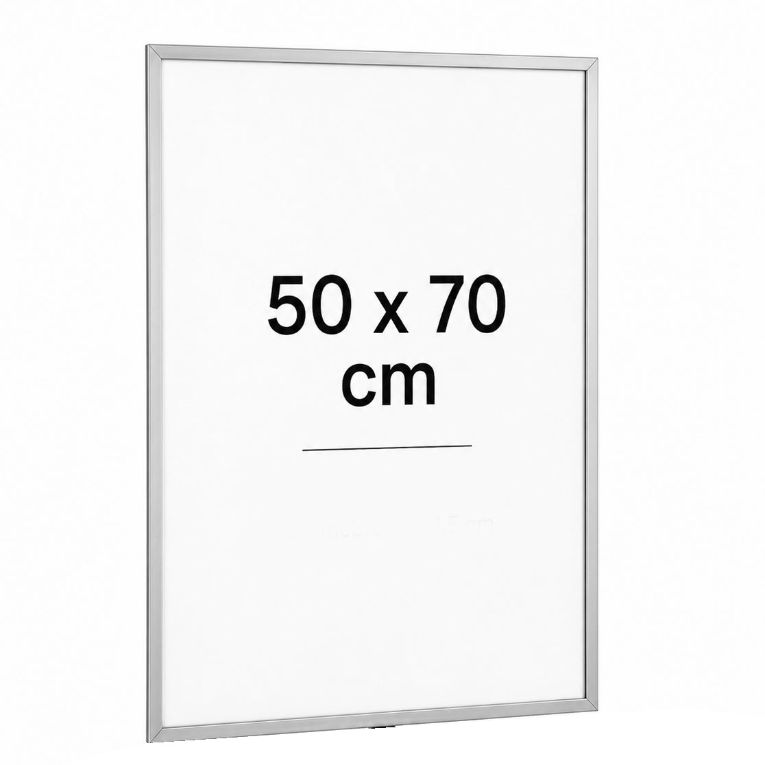 Snapramme 50 x 70 cm med geringshjørner – alu, smal ramme 1,5 cm.