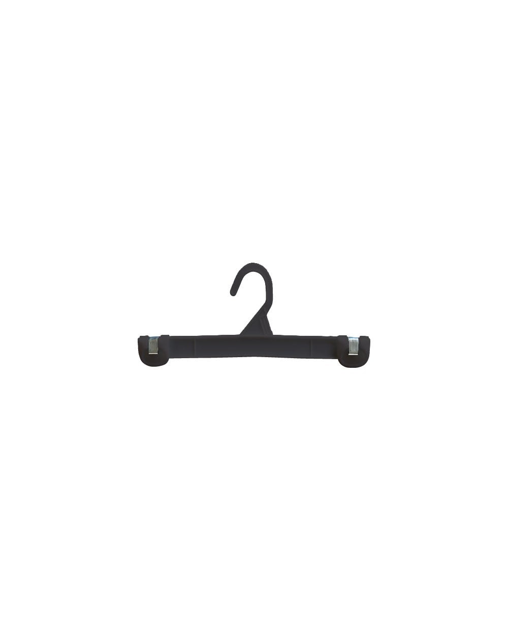 Sort discount buksebøjle i plast med metalclips, 30 cm