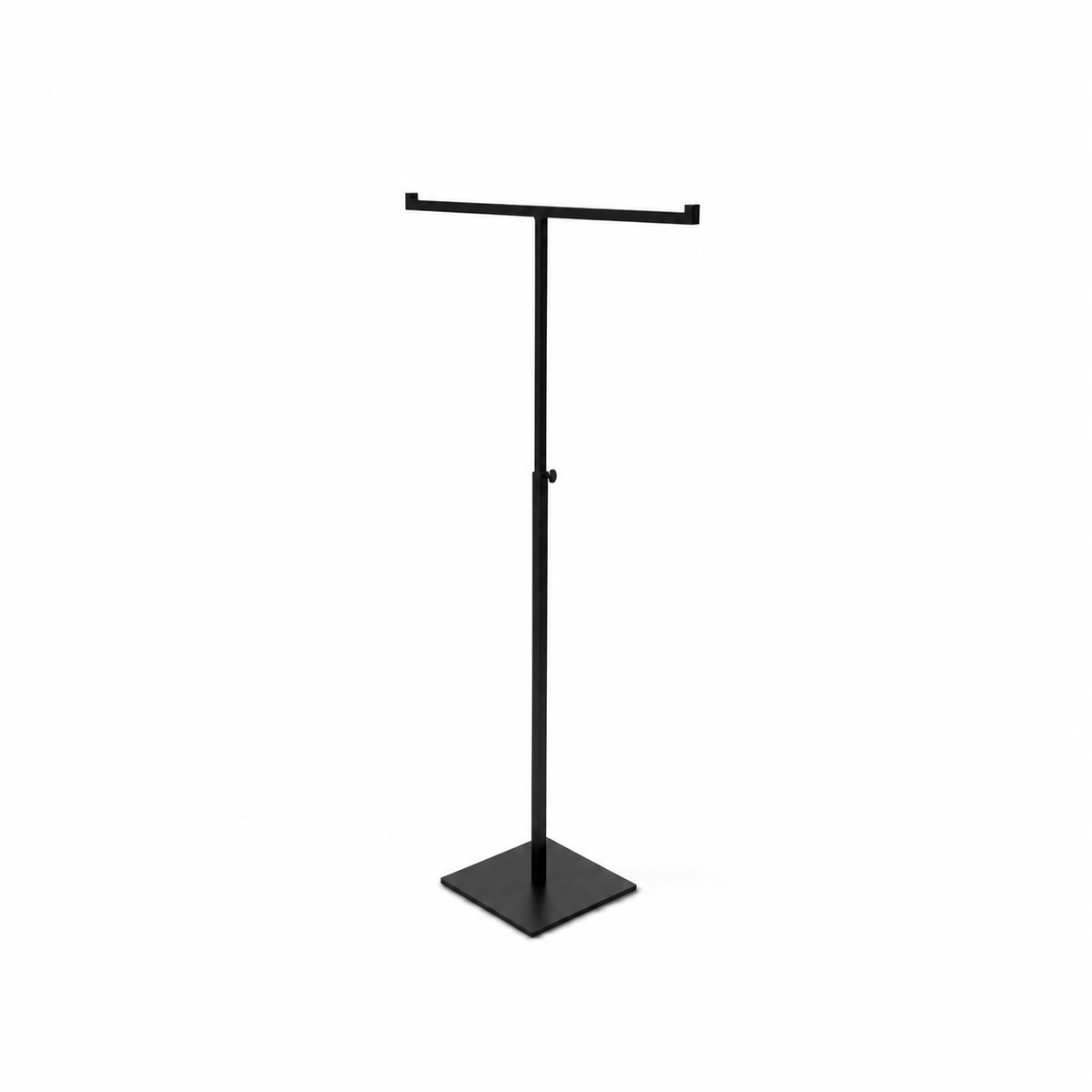 T-display - Høydejusterbar. Svart. H43-81 cm. Firkantet fot - smykkedisplay