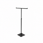 T-display - Høydejusterbar. Svart. H43-81 cm. Firkantet fot - smykkedisplay