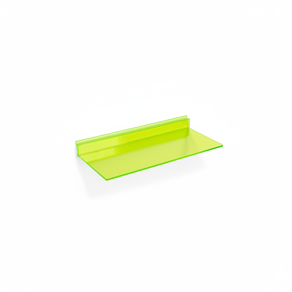 Sko hylle neon grønn/ rillepanel.