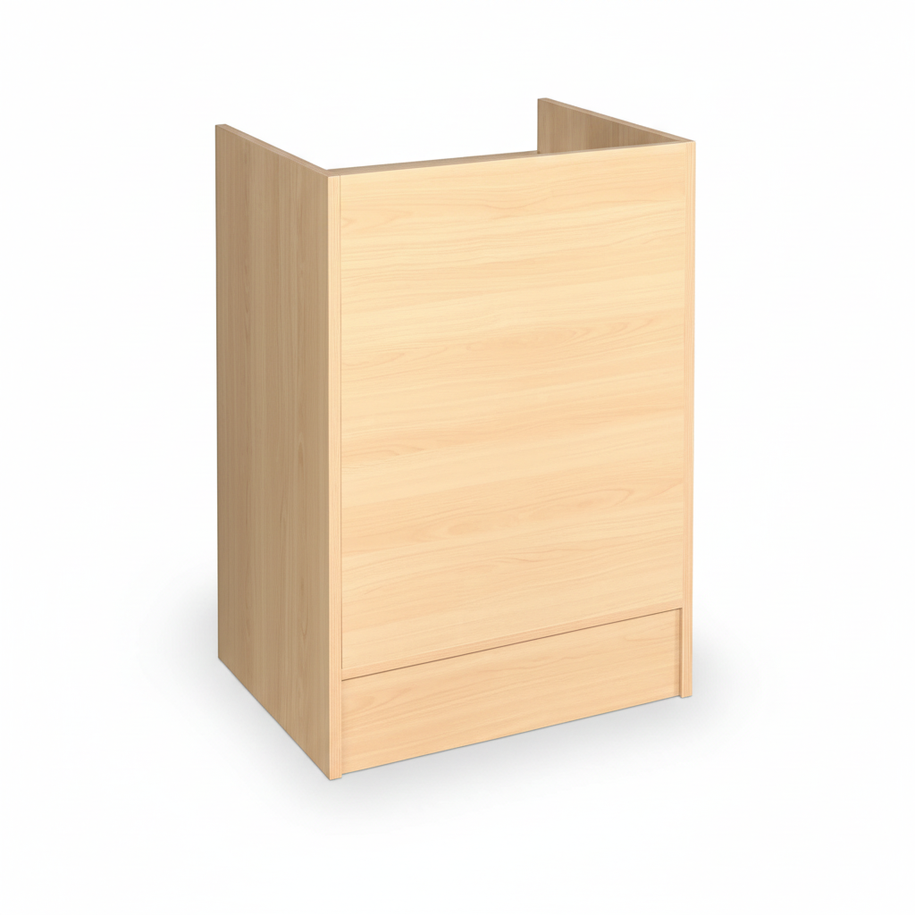 Slimline Disk, kassemodul, med nedfelt hylle, lønn, H96 x B61cm x D 46 cm