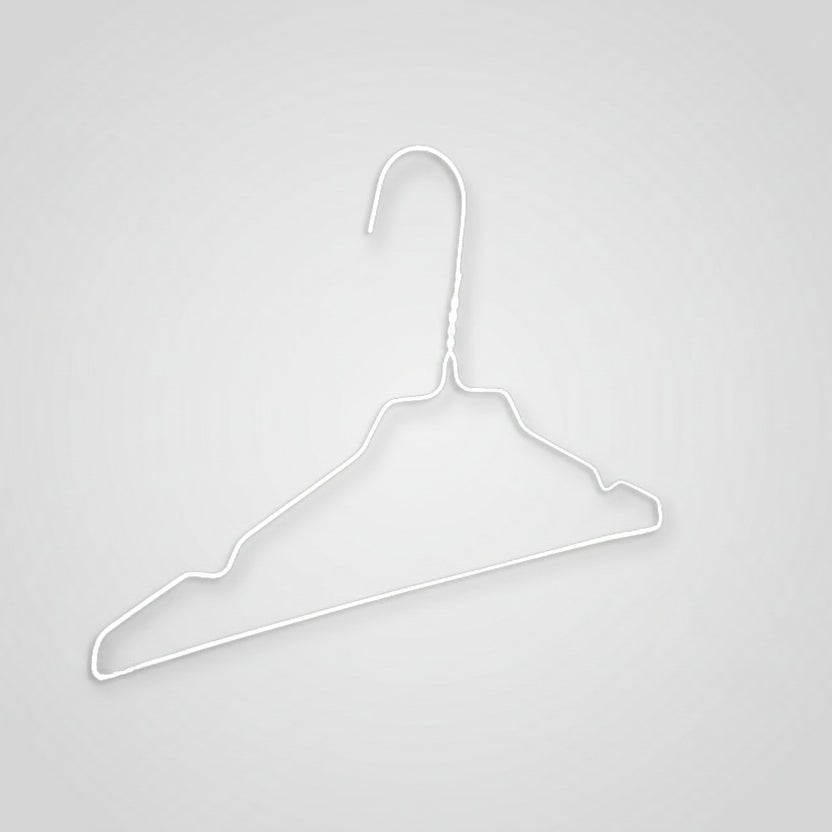 Renserikleshenger, barn, hvit. Pakke m/ 50 stk. Stykkpris