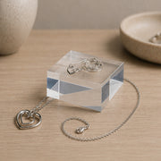 Displayblokk, klar akryl, 7,5 x 7,5 x H4 cm, til smykker