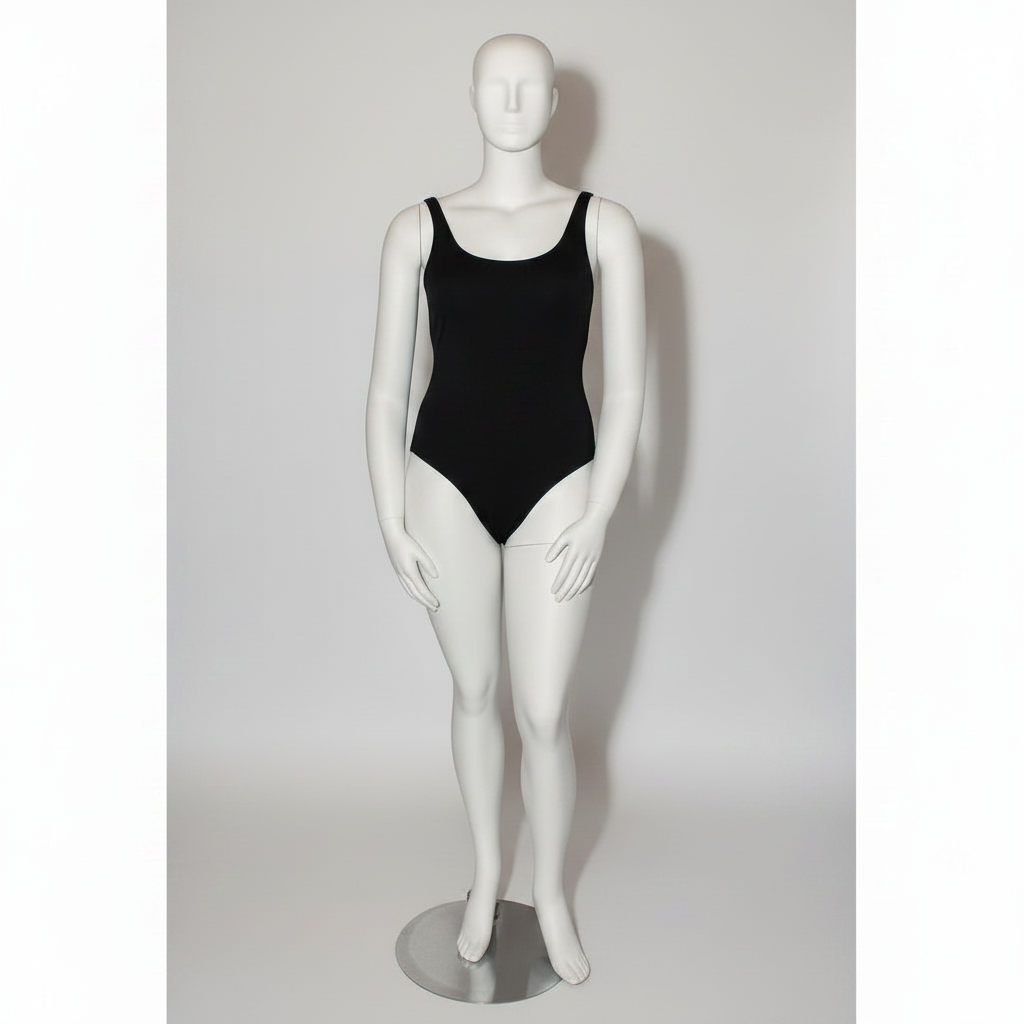 XL damemannekeng med hode – Curved