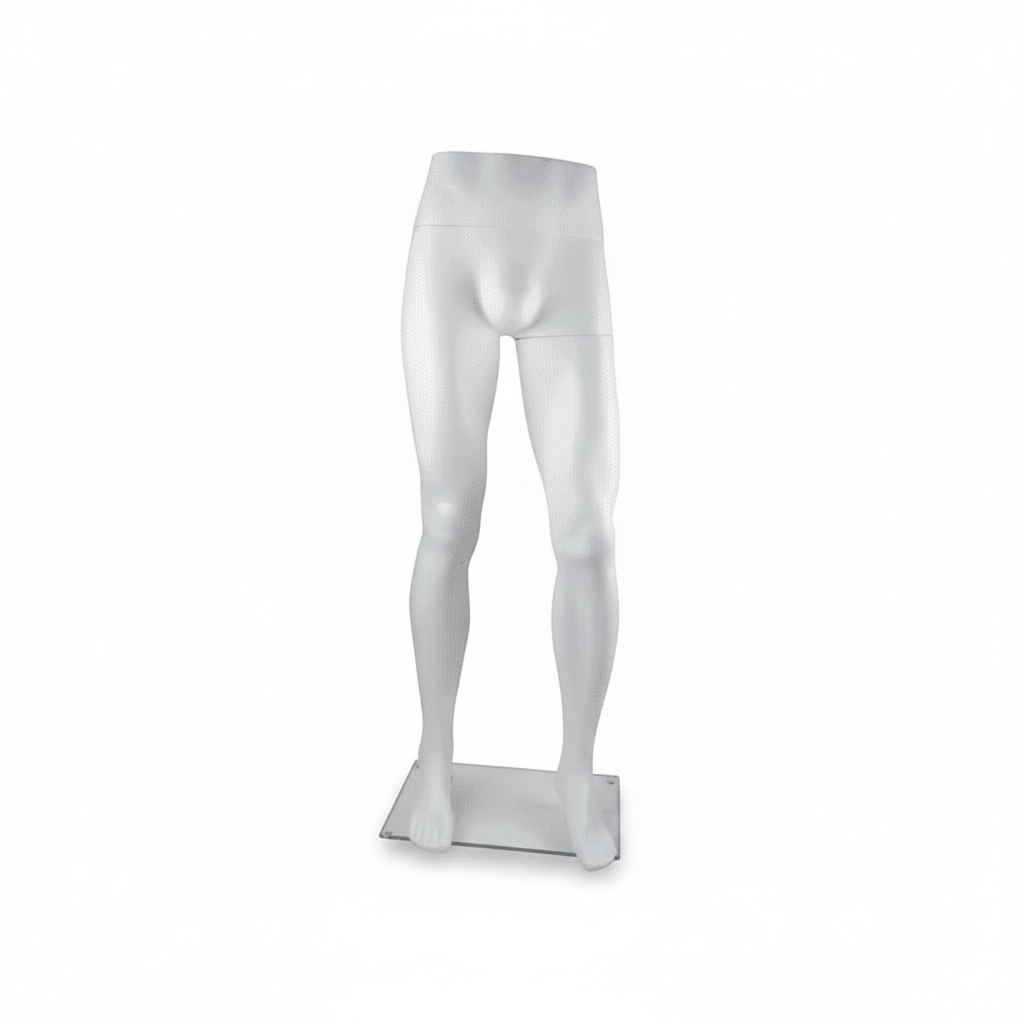 Mannekeng underdel, herre, inkl. glassfot, 118 cm