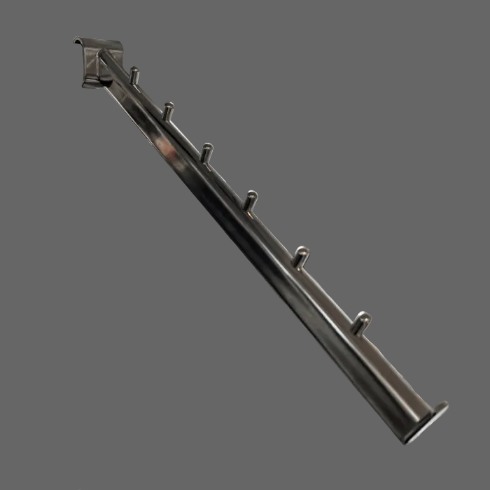 skrå fronthengsler med 7 knopper for oval. Dekorstang, krom