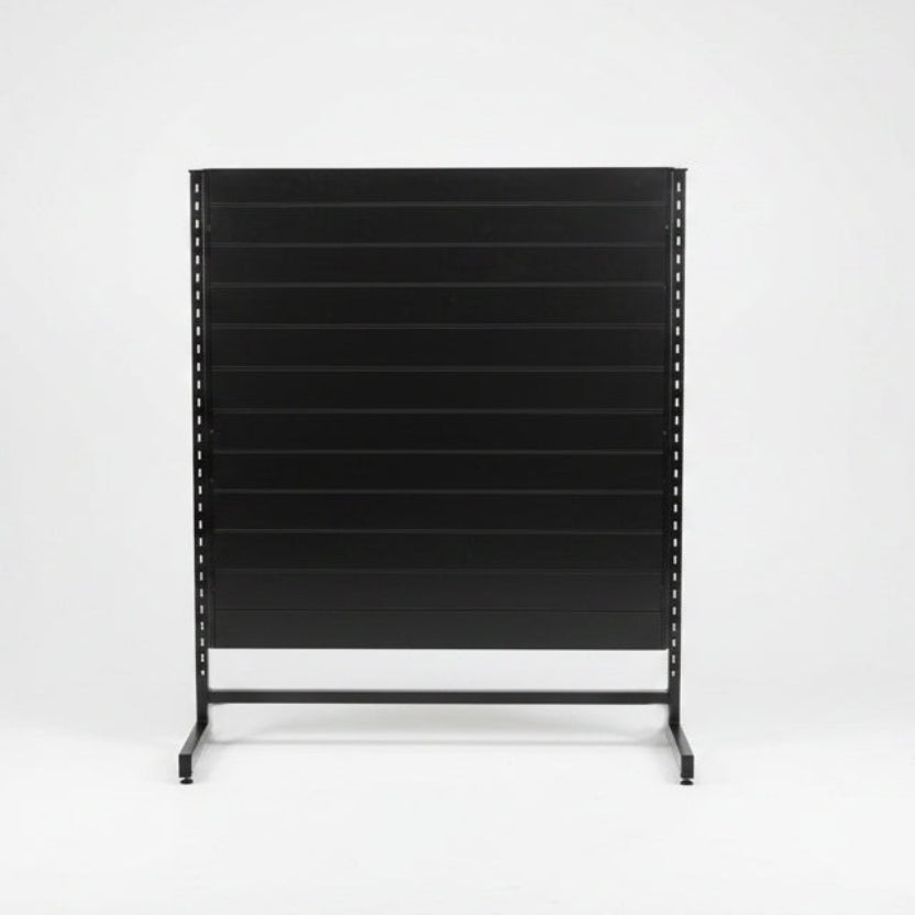 Panelgondol, enkeltsidig, standardpanel, svart. B127 x D40,5 x H147 cm