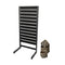 Panelgondol, enkeltsidet, standard panel svart. B67 x D40,5 x H147 cm