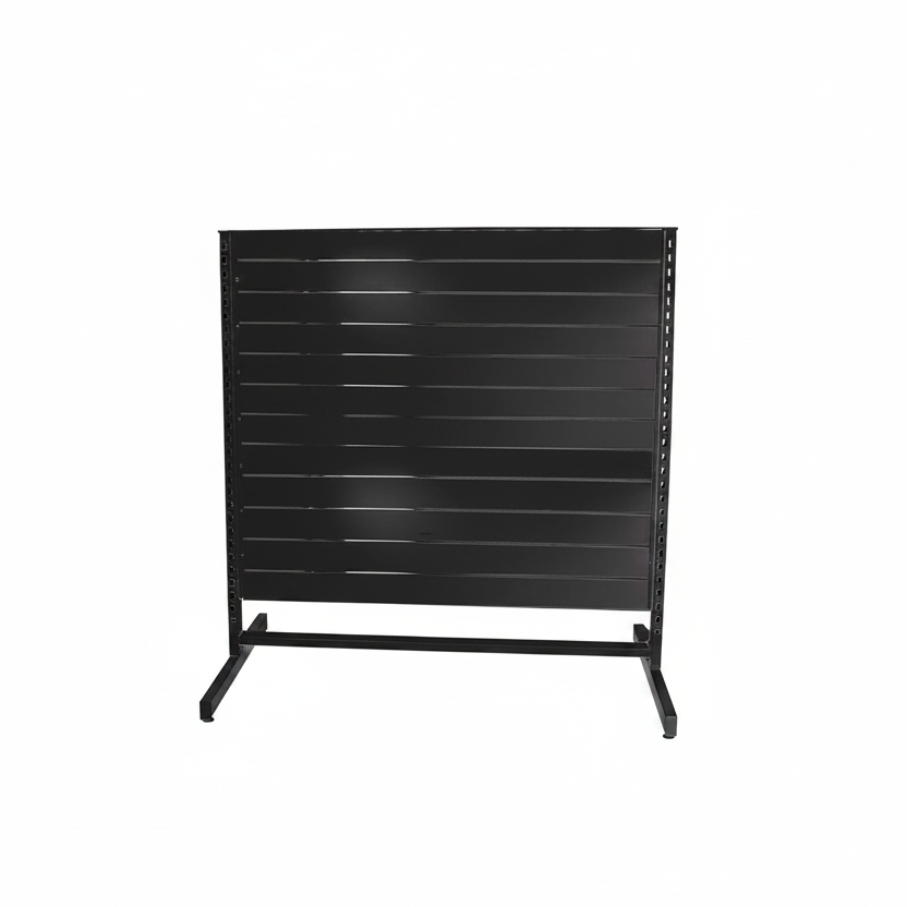 Panelgondol, dobbeltsidig, standardpanel, svart. B127 x D76 x H147 cm
