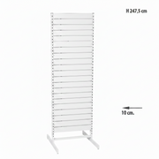 Panelgondol, dobbeltsidig, standardpanel, hvit. hvit, B67 x D76 x H247 cm