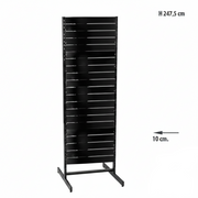 Panelgondol, dobbeltsidig, standardpanel, svart. B67 x D76 x H247 cm