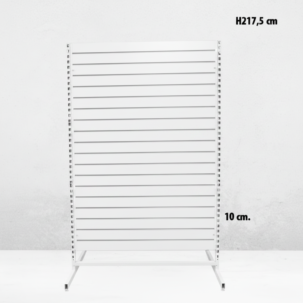 Panelgondol, dobbeltsidig, standard panel. hvit, B127 x D76 x H217 cm
