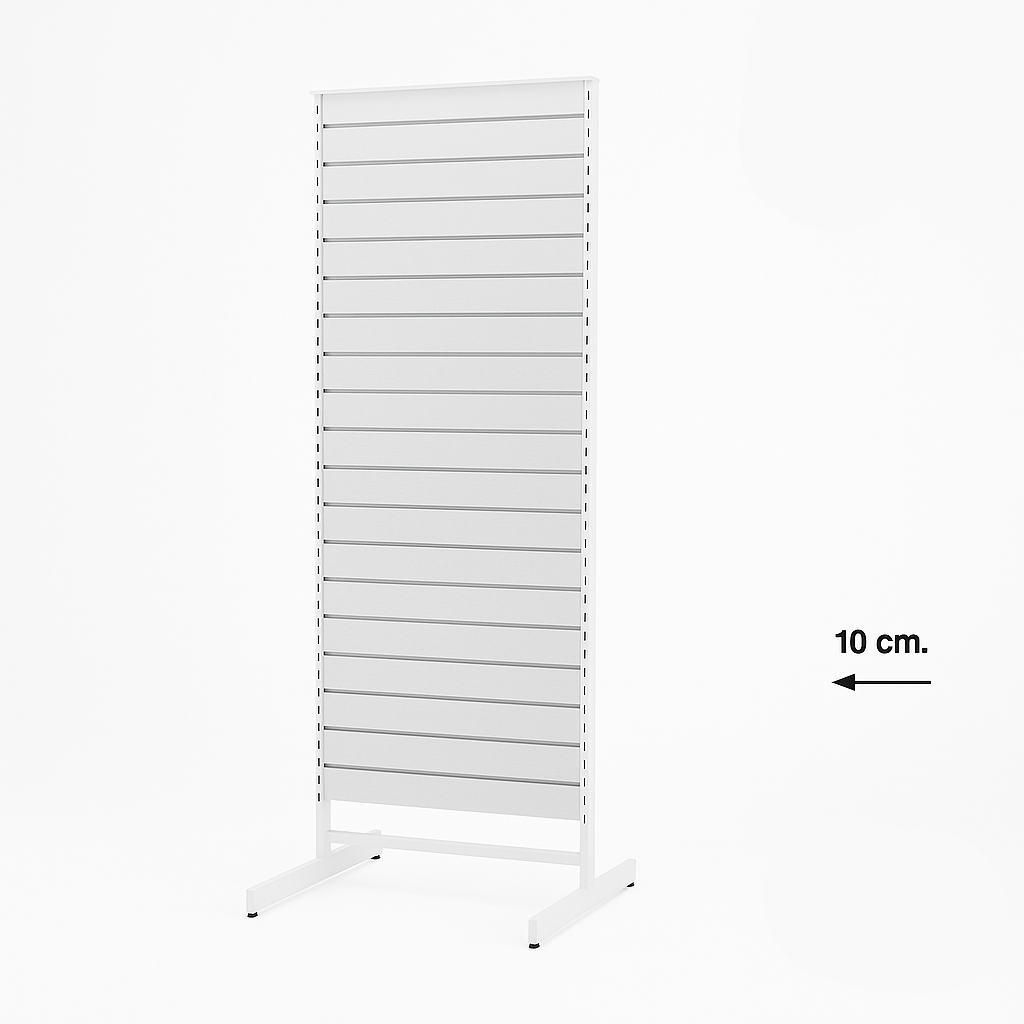 Panelgondol, dobbeltsidet, standard panel, hvit, B67 x D76 x H217 cm