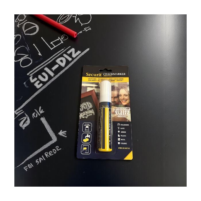 Tuschpenn, krittusj for tavler og glass, hvit., 7–15 mm