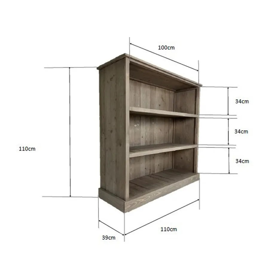 Graywood, hylle med 2 hyller. H119 cm