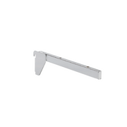 Hylleknekt, rett, venstre, krom, 30 cm, multi-tilbehør - 12 mm