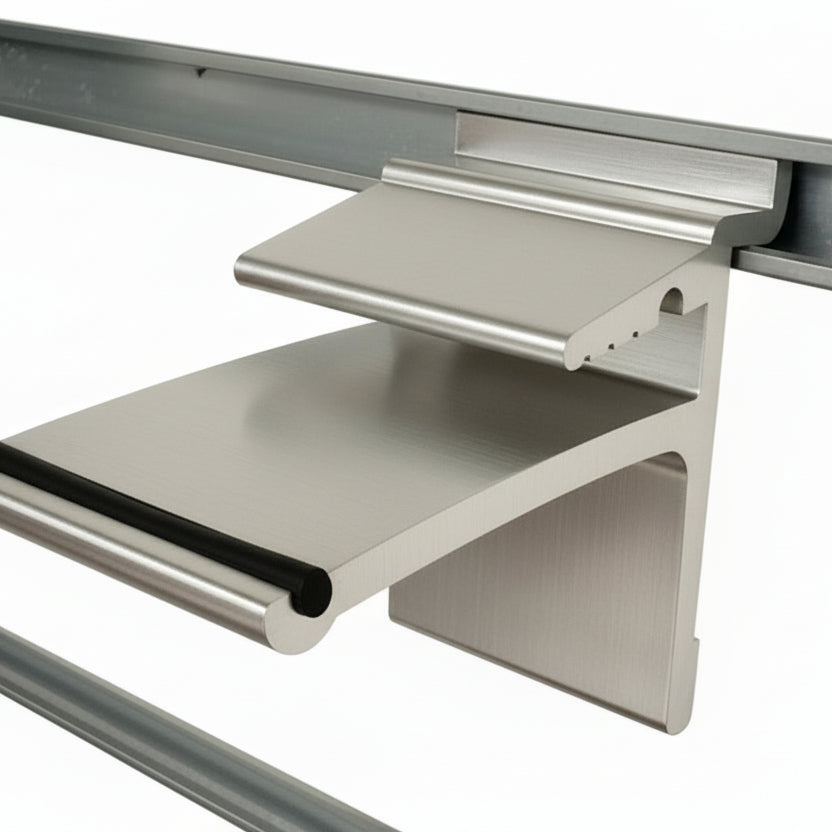 Glashyltfester til rillepanel. 1 sett.