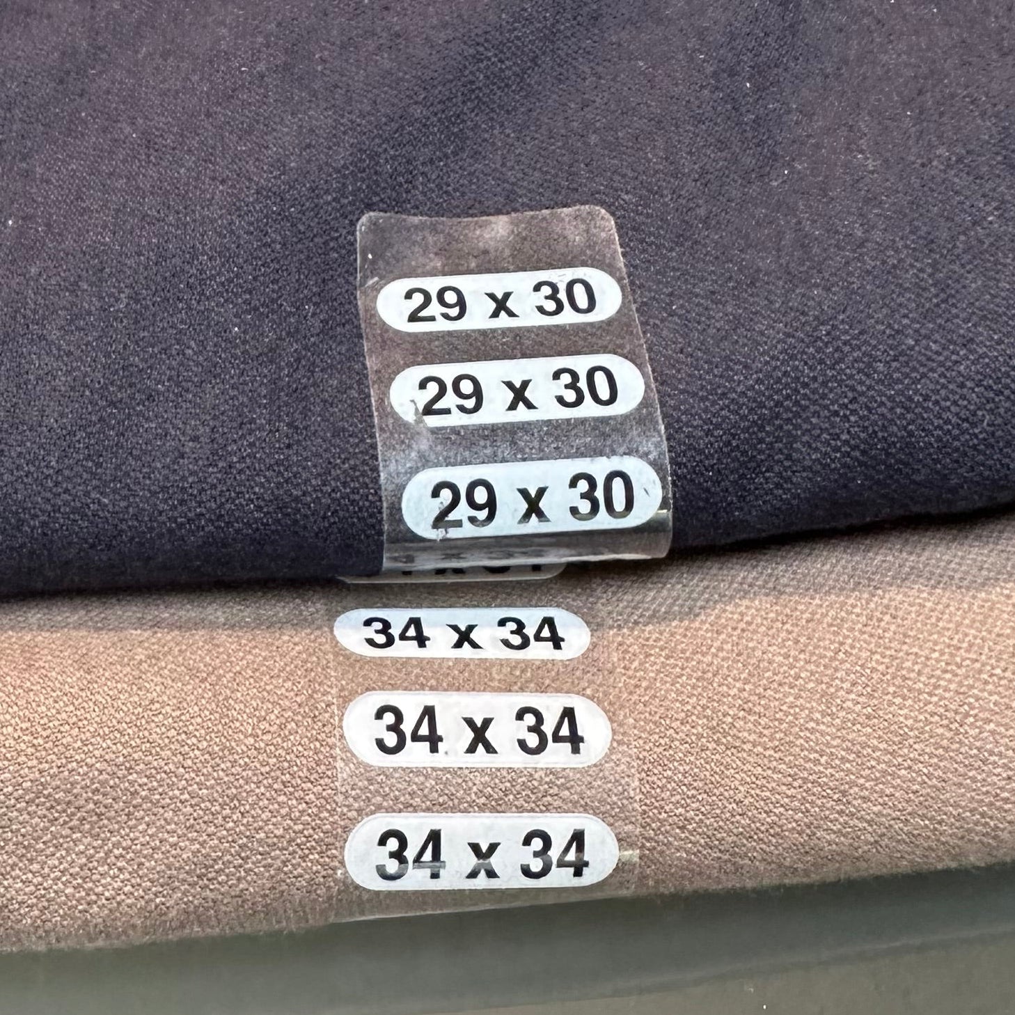 Størrelsesmærkater Jeans str. LUXUS - 240 stk. Velg størrelse