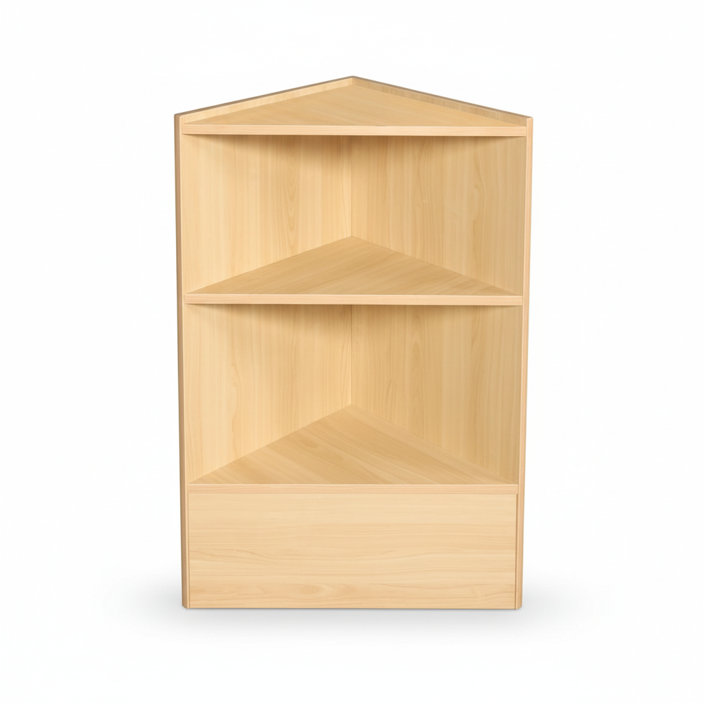 Slimline Disk, hjørnemodul, inkl. 1 hylle, lønn, D46 x B46 x H96 cm.
