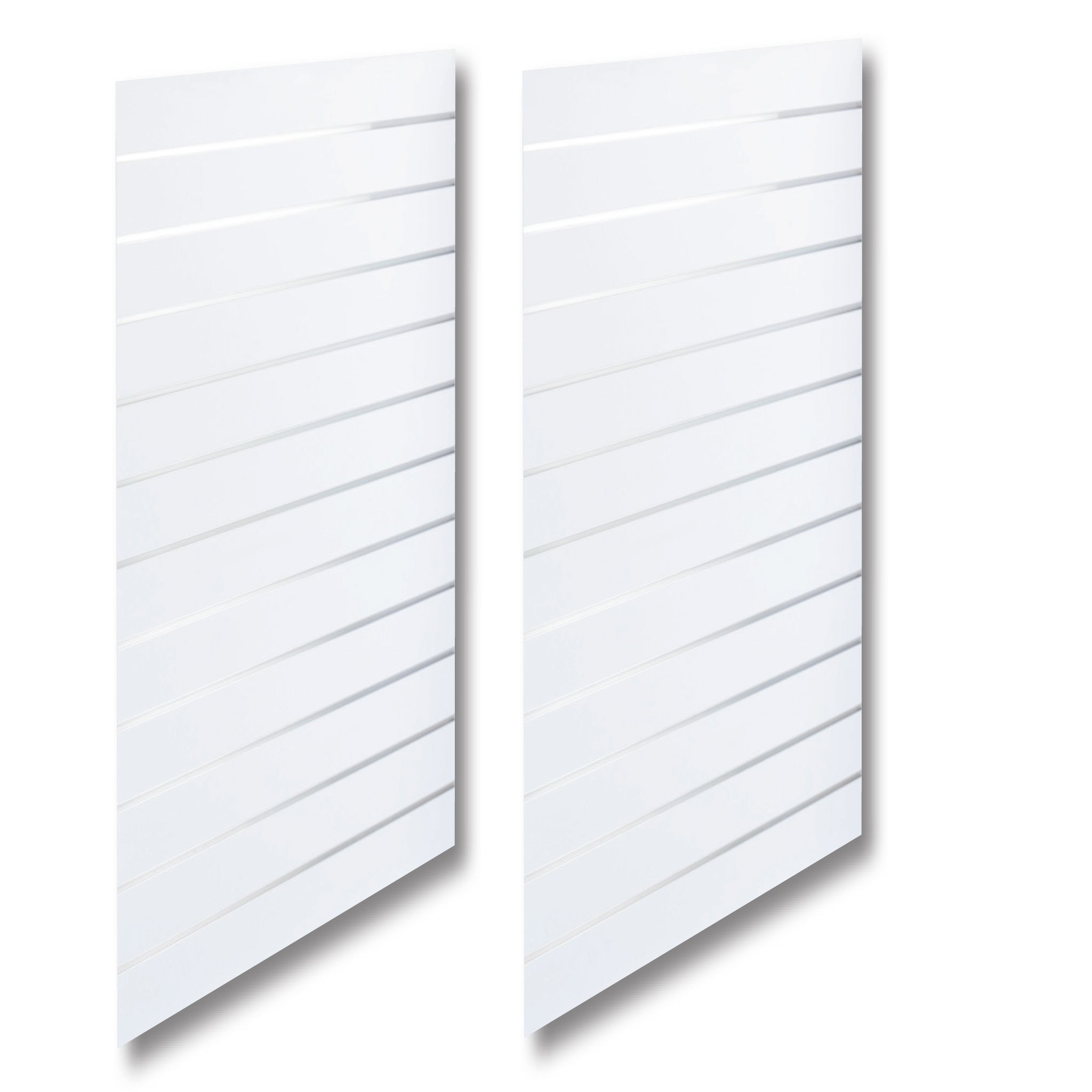 Rillepanel - standard ( 59,5 x 240 cm.) - hvit med aluminiumslister - 2. sortering