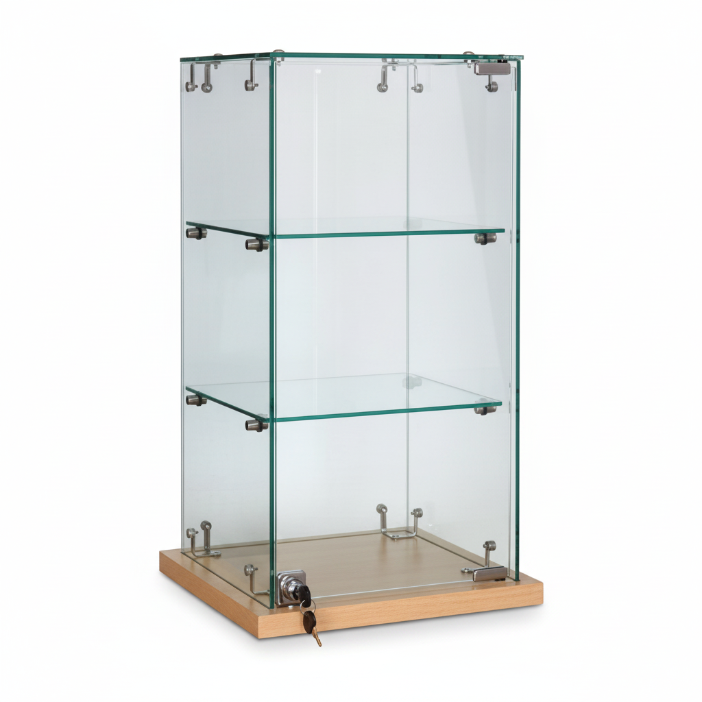 Bordvitrineskap, Slimline, lønn, B33 x D33 x H61