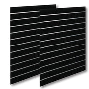 Rillepanel - Standard (120 x 240 cm) - Svart med alulister