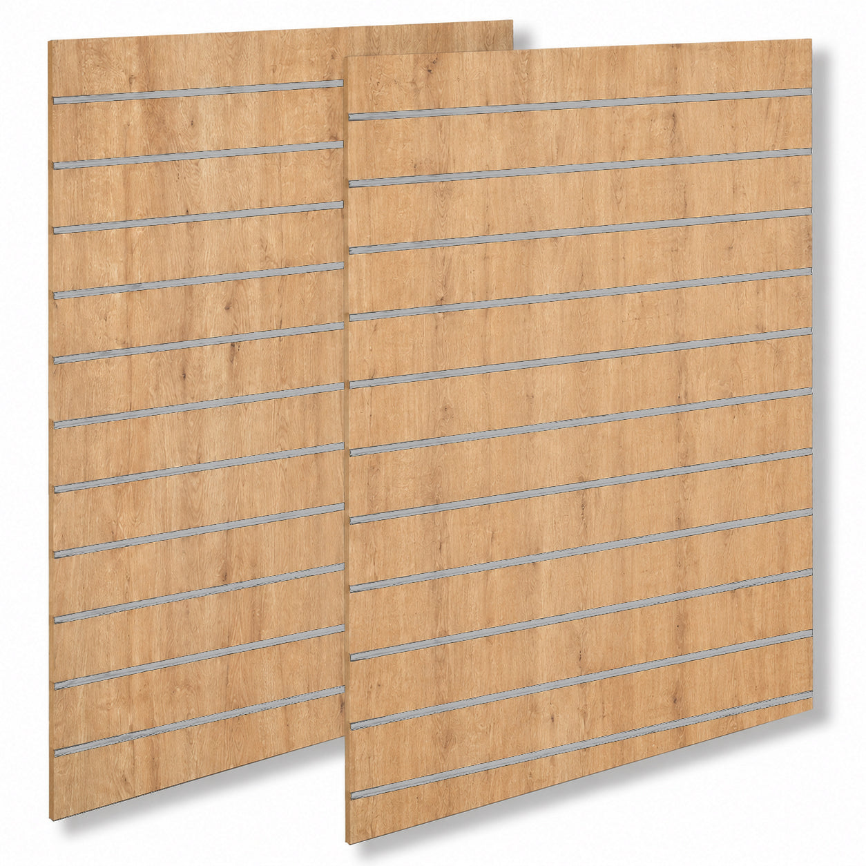 Rillepanel - standard (120 x 240 cm) - eiklook med alulister
