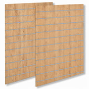 Rillepanel - standard (120 x 240 cm) - eiklook med alulister