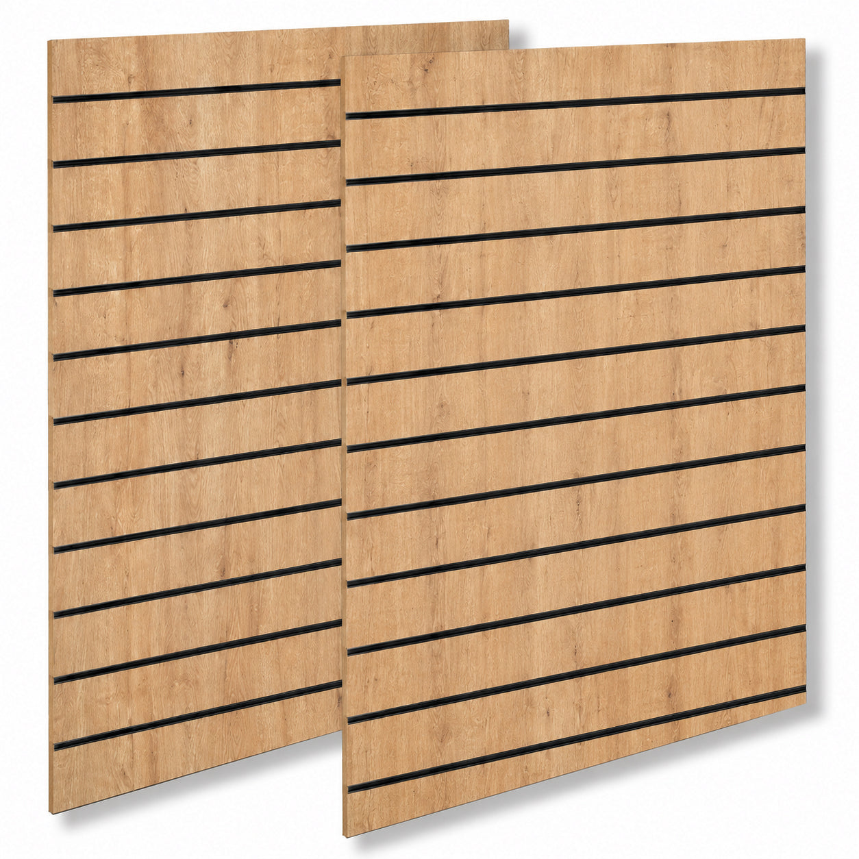 Rillepanel - standard (120 x 240 cm) - eiklook alulister i sort