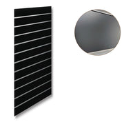 Rillepanel - Standard (59,5 x 120 cm) - Sort med alulister