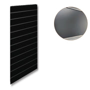 Rillepanel - Standard (59,5 x 120 cm) - Sort med plastlister i sort