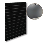 Rillepanel - Standard (120 x 120 cm) - Sort med plastlister i svart