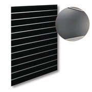 Rillepanel - Standard (120 x 120 cm.) - Sort med alulister