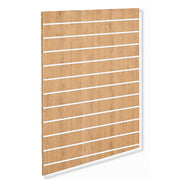 Rillepanel - standard (120 x 120 cm) - eik-look med hvite plastlister
