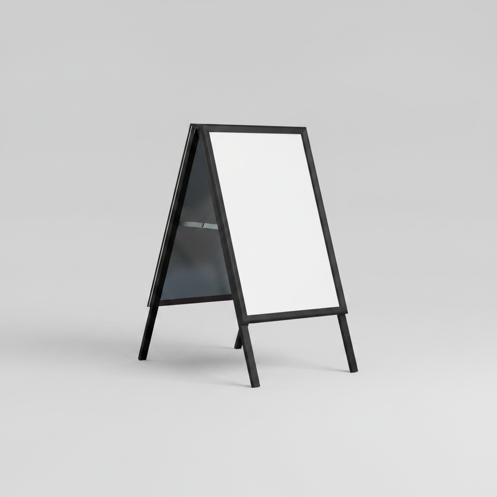 A-skilt med snaprammer 50 x 70 cm – svart