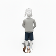 Pige børnemannequin 7–8 år. Skulpturert hår