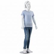 Jente børnemannequin 9–10 år. Skulpturert hår