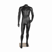 HerreMannekenger, modell D med bøyd arm og fleksibel hodeløsning, svart. standard