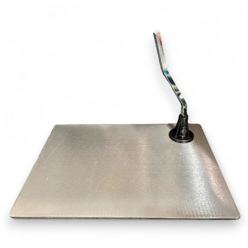 Fotplate til mannekeng. Børstet sateng. Kvadratisk