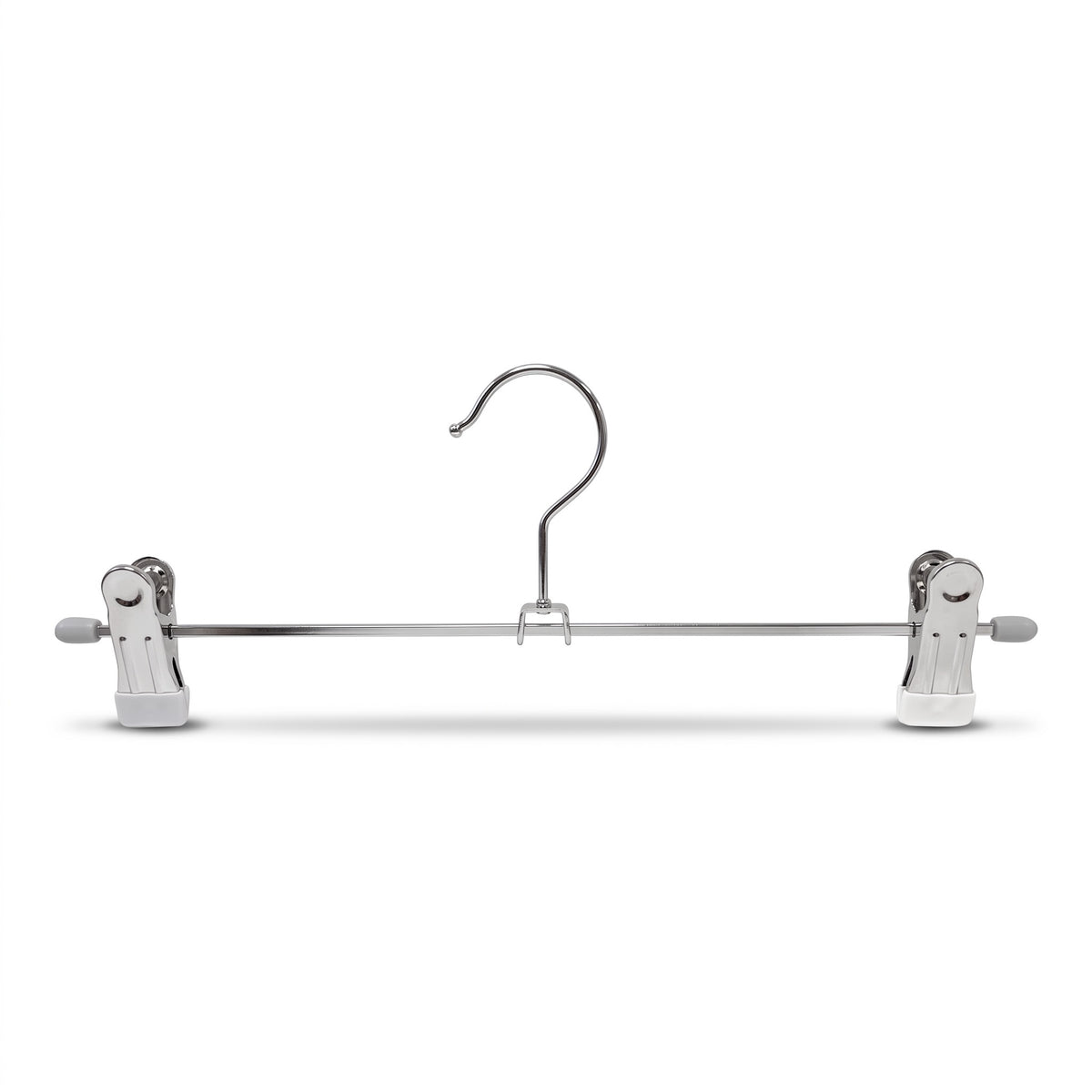 Buksehenger med klype i metall – hvit – 30 cm – 100 stk.