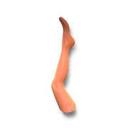 Barnestrømpeben. Naken-/oransje plast.