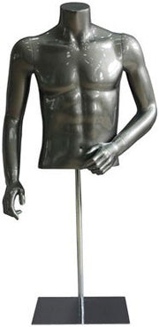 Herretorso bordmodell. Høyglans grå med glitter