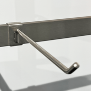 Varekrok for 12 mm dekorstang, børstet satin, 20 cm. B-MT