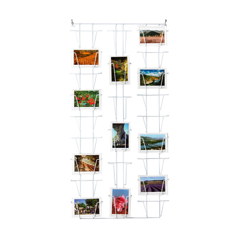 Postkortholder til vegg 50 x 100 cm. Hvit