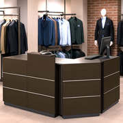 Boutique vinkeldisksett med 2+1 skiver i mørkebrunt