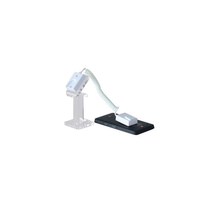 Tyverisikring - for f.eks. telefoner. Klar akryl. 5 x 5 x H 12,5 cm.