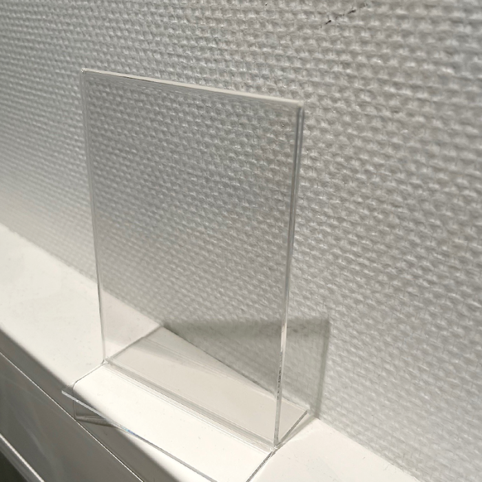 Skiltholder til bord, A6 - rett (åpen i bunnen)