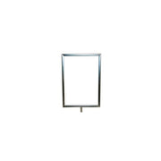 Skilteholder. Metall A4 med M10 mm gjenger. Krom